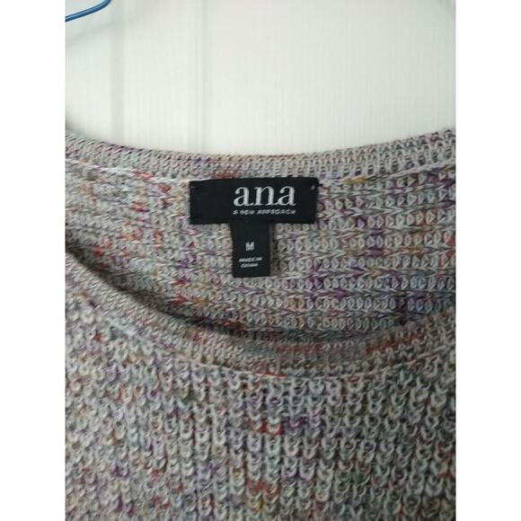 A.N.A. Woman M Sweater Multicolor Pullover Long Sleeve Casual - Picture 3 of 11